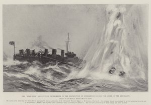 The Star-Fish conducting Experiments in the Destruction of Submarines before the Lords of the Admiralty by Fred T. Jane